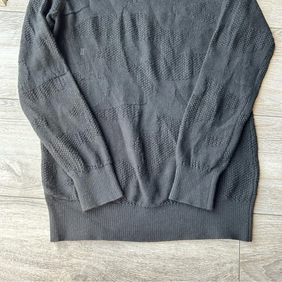 Kit  & Ace Black Textured Merino Wool Pullover Sweater - Picture 14 of 15